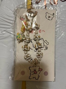 Beaded cell phone wristlet
